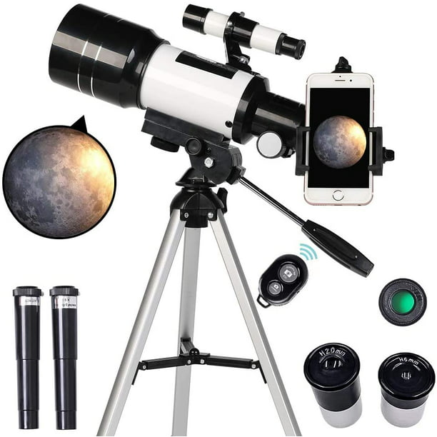 JHLD Telescope 70mm Aperture Astronomy Refractor Telescope with Tripod for Adult Children-30070 
